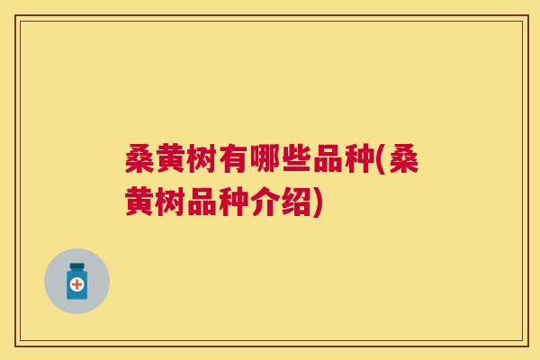 桑黄树有哪些品种(桑黄树品种介绍) 桑黄树有哪些品种(桑黄树品种介绍)