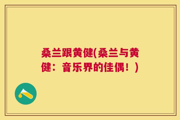 桑兰跟黄健(桑兰与黄健:音乐界的佳偶!) 桑兰跟黄健(桑兰与黄健:音乐界的佳偶!)