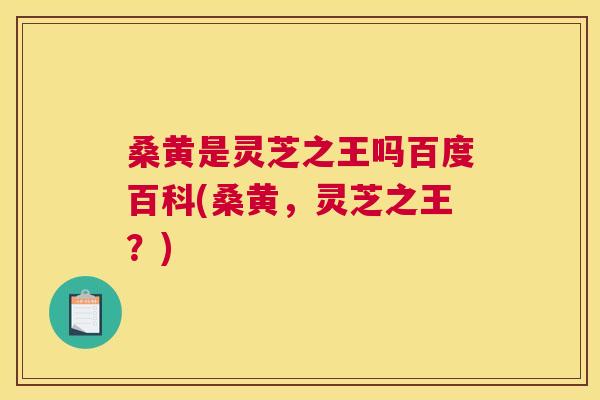 桑黄是灵芝之王吗百度百科(桑黄,灵芝之王?) 桑黄是灵芝之王吗百度百科(桑黄,灵芝之王?)