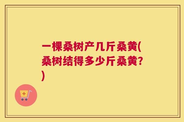 一棵桑树产几斤桑黄(桑树结得多少斤桑黄?) 一棵桑树产几斤桑黄(桑树结得多少斤桑黄?)