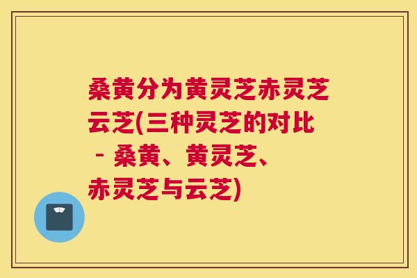 桑黄分为黄灵芝赤灵芝云芝(三种灵芝的对比 - 桑黄、黄灵芝、赤灵芝与云芝) 桑黄分为黄灵芝赤灵芝云芝(三种灵芝的对比 - 桑黄、黄灵芝、赤灵芝与云芝)