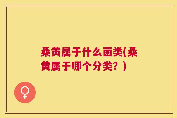 桑黄属于什么菌类(桑黄属于哪个分类?) 桑黄属于什么菌类(桑黄属于哪个分类?)