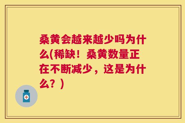 桑黄会越来越少吗为什么(稀缺!桑黄数量正在不断减少,这是为什么?) 桑黄会越来越少吗为什么(稀缺!桑黄数量正在不断减少,这是为什么?)