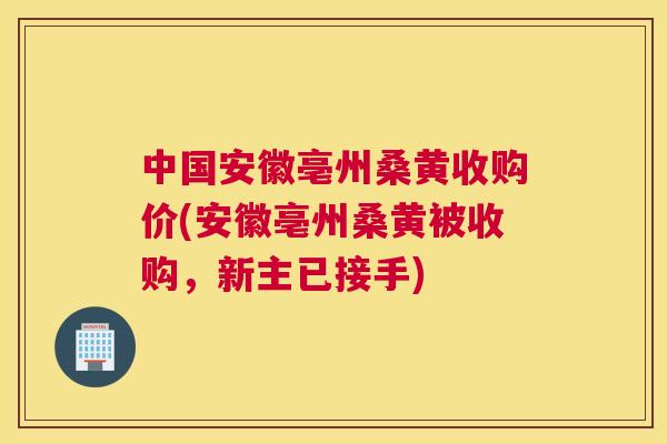中国安徽亳州桑黄收购价(安徽亳州桑黄被收购,新主已接手) 中国安徽亳州桑黄收购价(安徽亳州桑黄被收购,新主已接手)