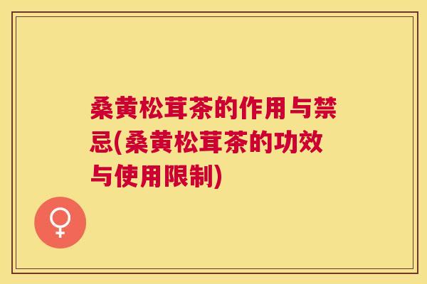 桑黄松茸茶的作用与禁忌(桑黄松茸茶的功效与使用限制) 桑黄松茸茶的作用与禁忌(桑黄松茸茶的功效与使用限制)