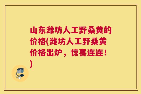 山东潍坊人工野桑黄的价格(潍坊人工野桑黄价格出炉,惊喜连连!) 山东潍坊人工野桑黄的价格(潍坊人工野桑黄价格出炉,惊喜连连!)