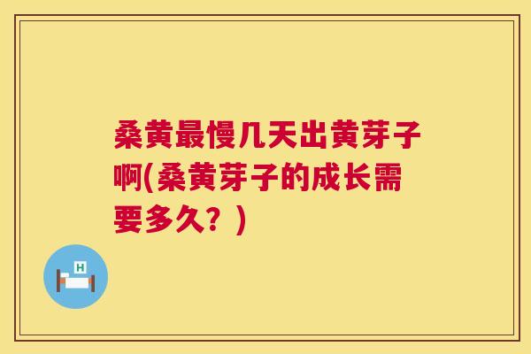 桑黄慢几天出黄芽子啊(桑黄芽子的成长需要多久?) 桑黄慢几天出黄芽子啊(桑黄芽子的成长需要多久?)