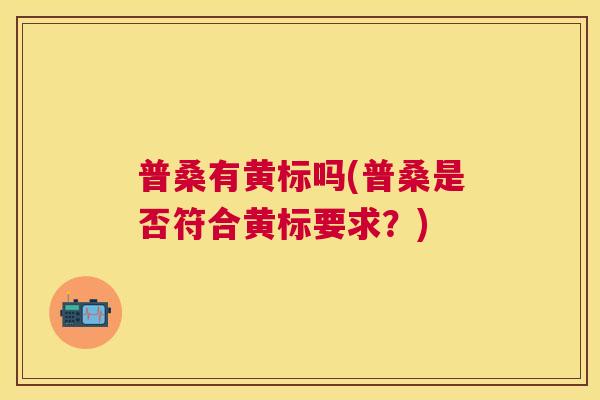 普桑有黄标吗(普桑是否符合黄标要求?) 普桑有黄标吗(普桑是否符合黄标要求?)