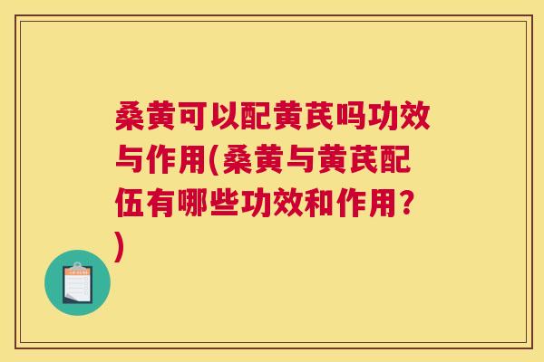 桑黄可以配黄芪吗功效与作用(桑黄与黄芪配伍有哪些功效和作用?) 桑黄可以配黄芪吗功效与作用(桑黄与黄芪配伍有哪些功效和作用?)