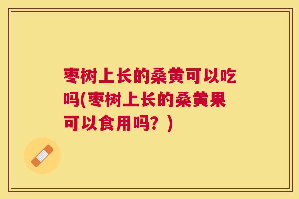 枣树上长的桑黄可以吃吗(枣树上长的桑黄果可以食用吗?) 枣树上长的桑黄可以吃吗(枣树上长的桑黄果可以食用吗?)
