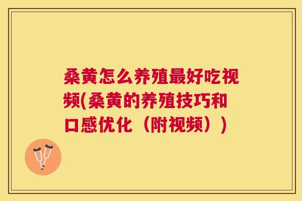 桑黄怎么养殖好吃视频(桑黄的养殖技巧和口感优化(附视频)) 桑黄怎么养殖好吃视频(桑黄的养殖技巧和口感优化(附视频))