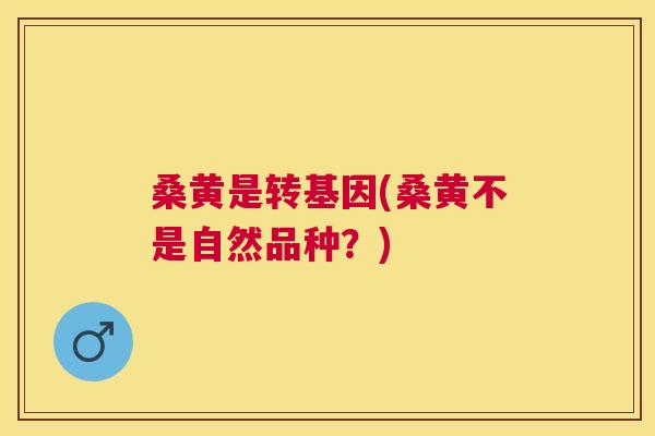 桑黄是转基因(桑黄不是自然品种?) 桑黄是转基因(桑黄不是自然品种?)