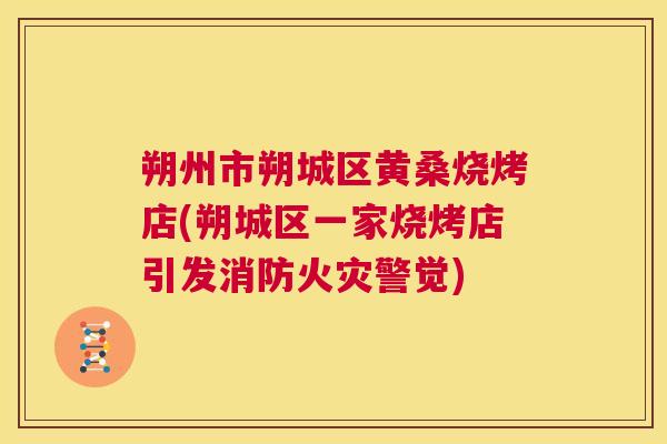 朔州市朔城区黄桑烧烤店(朔城区一家烧烤店引发消防火灾警觉) 朔州市朔城区黄桑烧烤店(朔城区一家烧烤店引发消防火灾警觉)