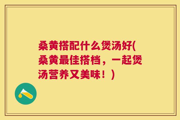 桑黄搭配什么煲汤好(桑黄佳搭档,一起煲汤营养又美味!) 桑黄搭配什么煲汤好(桑黄佳搭档,一起煲汤营养又美味!)