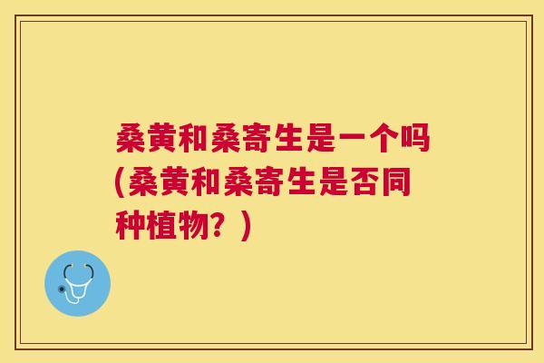 桑黄和桑寄生是一个吗(桑黄和桑寄生是否同种植物?) 桑黄和桑寄生是一个吗(桑黄和桑寄生是否同种植物?)