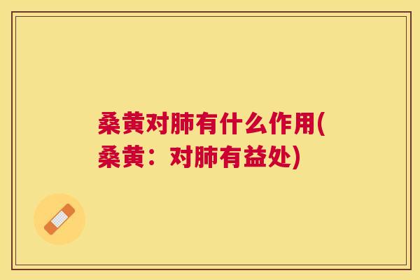 桑黄对有什么作用(桑黄:对有益处) 桑黄对有什么作用(桑黄:对有益处)