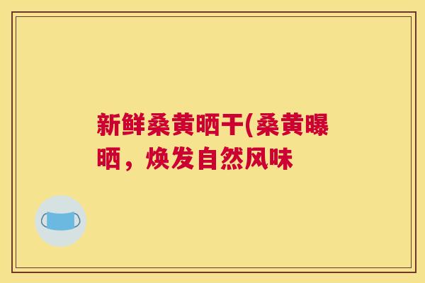 新鲜桑黄晒干(桑黄曝晒,焕发自然风味 新鲜桑黄晒干(桑黄曝晒,焕发自然风味