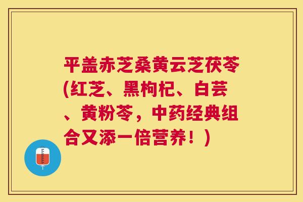 平盖赤芝桑黄云芝茯苓(红芝、黑枸杞、白芸、黄粉苓,经典组合又添一倍营养!) 平盖赤芝桑黄云芝茯苓(红芝、黑枸杞、白芸、黄粉苓,经典组合又添一倍营养!)