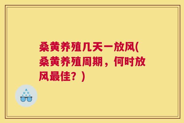 桑黄养殖几天一放风(桑黄养殖周期,何时放风佳?) 桑黄养殖几天一放风(桑黄养殖周期,何时放风佳?)