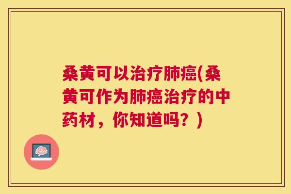 桑黄可以(桑黄可作为的材，你知道吗？)