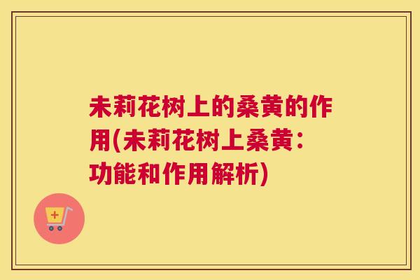 未莉花树上的桑黄的作用(未莉花树上桑黄:功能和作用解析) 未莉花树上的桑黄的作用(未莉花树上桑黄:功能和作用解析)