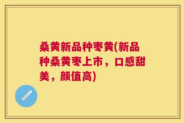 桑黄新品种枣黄(新品种桑黄枣上市,口感甜美,颜值高) 桑黄新品种枣黄(新品种桑黄枣上市,口感甜美,颜值高)