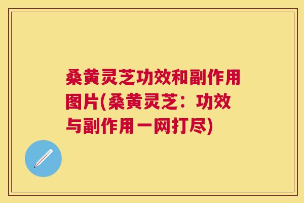桑黄灵芝功效和副作用图片(桑黄灵芝:功效与副作用一网打尽) 桑黄灵芝功效和副作用图片(桑黄灵芝:功效与副作用一网打尽)