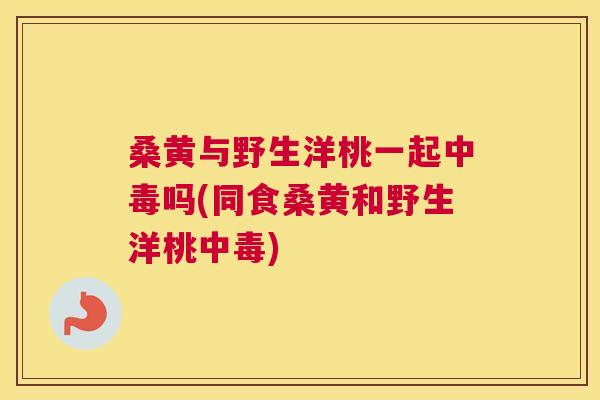 桑黄与野生洋桃一起中毒吗(同食桑黄和野生洋桃中毒) 桑黄与野生洋桃一起中毒吗(同食桑黄和野生洋桃中毒)