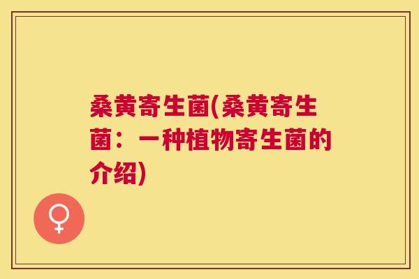 桑黄寄生菌(桑黄寄生菌:一种植物寄生菌的介绍) 桑黄寄生菌(桑黄寄生菌:一种植物寄生菌的介绍)