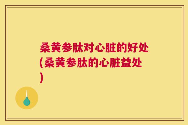 桑黄参肽对的好处(桑黄参肽的益处) 桑黄参肽对的好处(桑黄参肽的益处)