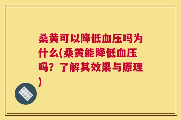桑黄可以降低吗为什么(桑黄能降低吗?了解其效果与原理) 桑黄可以降低吗为什么(桑黄能降低吗?了解其效果与原理)