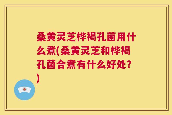 桑黄灵芝桦褐孔菌用什么煮(桑黄灵芝和桦褐孔菌合煮有什么好处?) 桑黄灵芝桦褐孔菌用什么煮(桑黄灵芝和桦褐孔菌合煮有什么好处?)