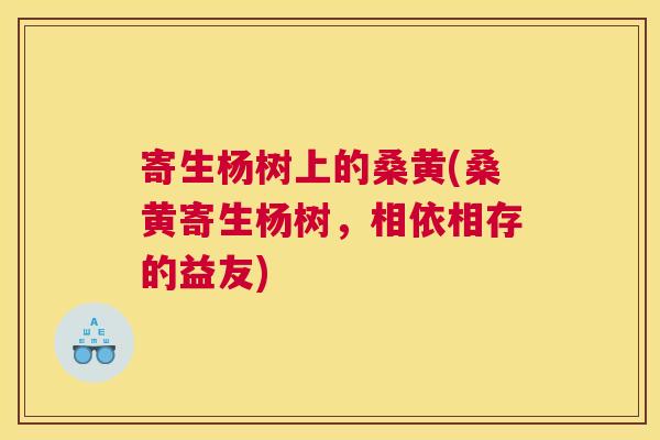 寄生杨树上的桑黄(桑黄寄生杨树，相依相存的益友)