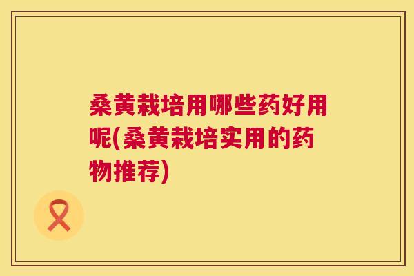 桑黄栽培用哪些药好用呢(桑黄栽培实用的推荐) 桑黄栽培用哪些药好用呢(桑黄栽培实用的推荐)