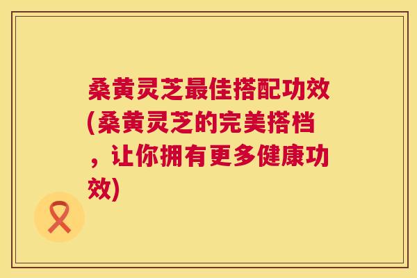 桑黄灵芝佳搭配功效(桑黄灵芝的完美搭档,让你拥有更多健康功效) 桑黄灵芝佳搭配功效(桑黄灵芝的完美搭档,让你拥有更多健康功效)