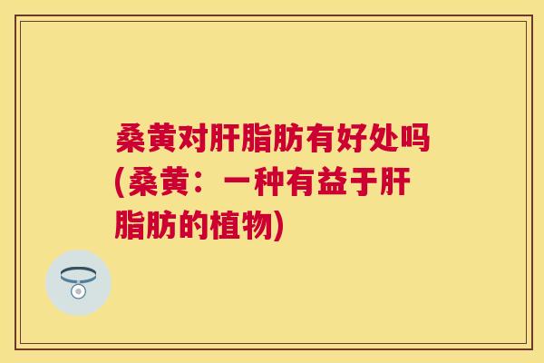 桑黄对脂肪有好处吗(桑黄:一种有益于脂肪的植物) 桑黄对脂肪有好处吗(桑黄:一种有益于脂肪的植物)