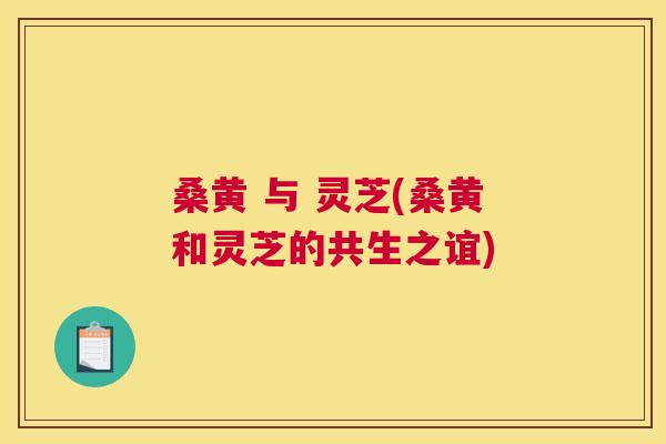 桑黄 与 灵芝(桑黄和灵芝的共生之谊) 桑黄 与 灵芝(桑黄和灵芝的共生之谊)