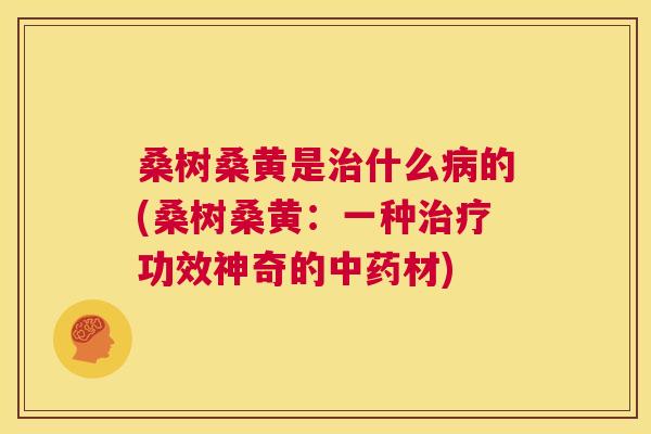 桑树桑黄是什么的(桑树桑黄:一种功效神奇的材) 桑树桑黄是什么的(桑树桑黄:一种功效神奇的材)