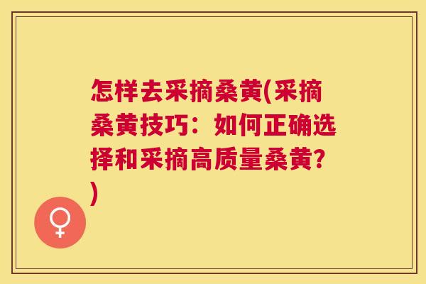 怎样去采摘桑黄(采摘桑黄技巧:如何正确选择和采摘高质量桑黄?) 怎样去采摘桑黄(采摘桑黄技巧:如何正确选择和采摘高质量桑黄?)