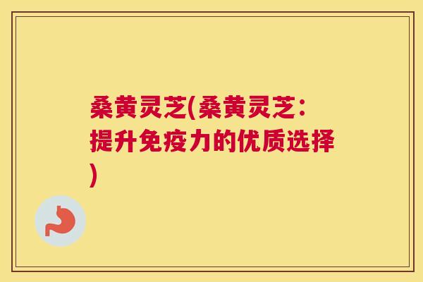 桑黄灵芝(桑黄灵芝:提升力的优质选择) 桑黄灵芝(桑黄灵芝:提升力的优质选择)