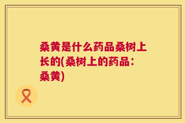 桑黄是什么药品桑树上长的(桑树上的药品:桑黄) 桑黄是什么药品桑树上长的(桑树上的药品:桑黄)