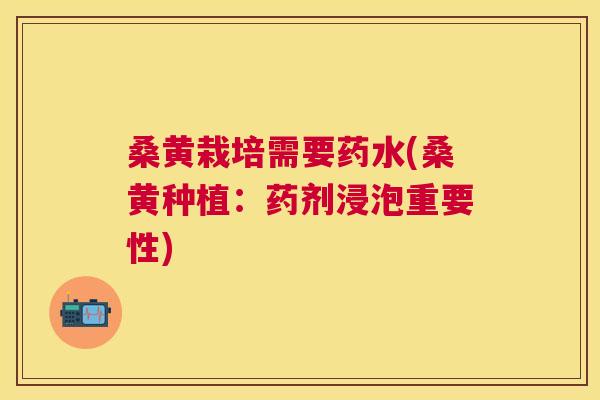 桑黄栽培需要药水(桑黄种植:药剂浸泡重要性) 桑黄栽培需要药水(桑黄种植:药剂浸泡重要性)