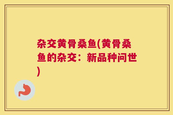 杂交黄骨桑鱼(黄骨桑鱼的杂交:新品种问世) 杂交黄骨桑鱼(黄骨桑鱼的杂交:新品种问世)