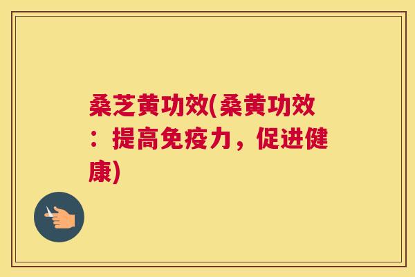 桑芝黄功效(桑黄功效:提高力,促进健康) 桑芝黄功效(桑黄功效:提高力,促进健康)