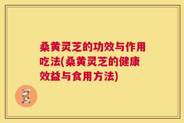 桑黄灵芝的功效与作用吃法(桑黄灵芝的健康效益与食用方法) 桑黄灵芝的功效与作用吃法(桑黄灵芝的健康效益与食用方法)