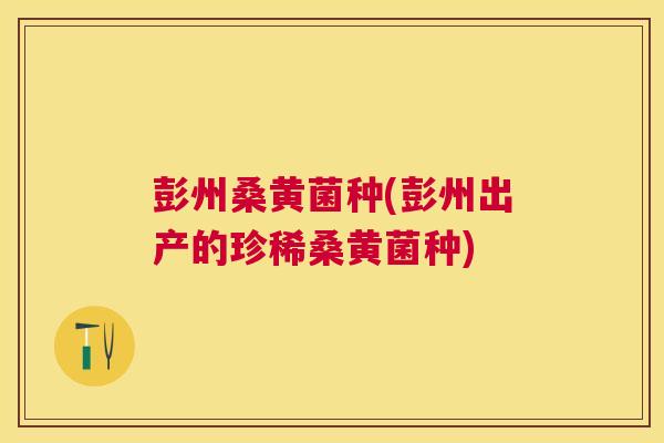 彭州桑黄菌种(彭州出产的珍稀桑黄菌种) 彭州桑黄菌种(彭州出产的珍稀桑黄菌种)