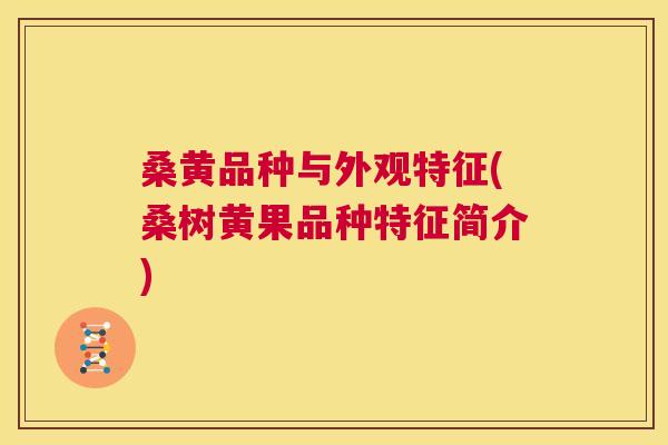 桑黄品种与外观特征(桑树黄果品种特征简介) 桑黄品种与外观特征(桑树黄果品种特征简介)