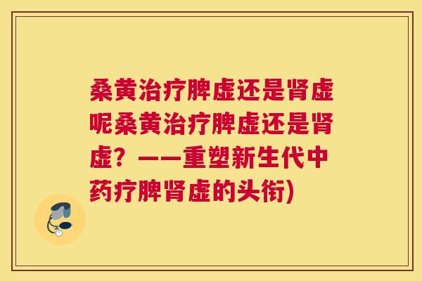 桑黄脾虚还是虚呢桑黄脾虚还是虚？——重塑新生代疗脾虚的头衔)
