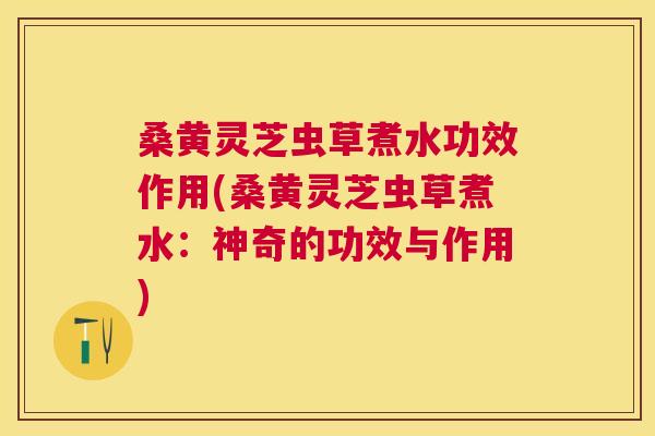 桑黄灵芝虫草煮水功效作用(桑黄灵芝虫草煮水:神奇的功效与作用) 桑黄灵芝虫草煮水功效作用(桑黄灵芝虫草煮水:神奇的功效与作用)
