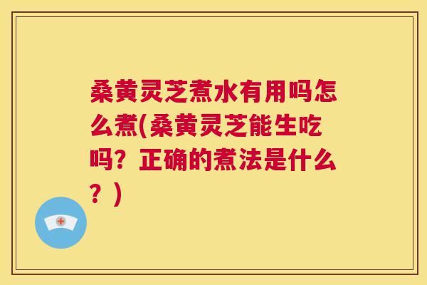 桑黄灵芝煮水有用吗怎么煮(桑黄灵芝能生吃吗？正确的煮法是什么？)